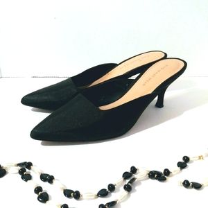 Who What Wear Black Heeled Mules Size 7.5